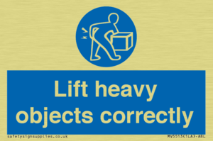 Lift heavy objects correctly